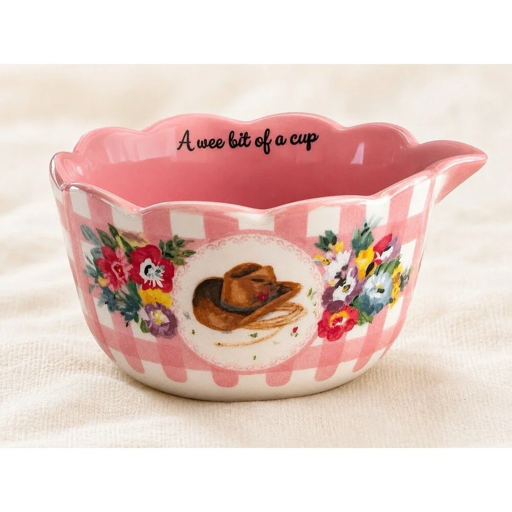 Pioneer Woman 3 Pc Nesting Measuring Bowls Cups Cowboy Pig Floral Farmhouse